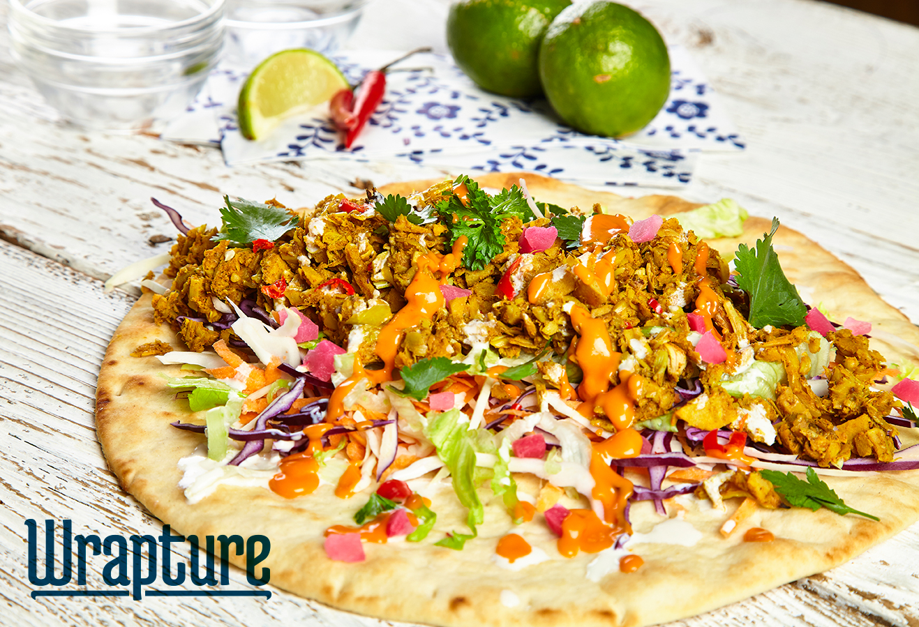 jack fruit shawarma wrap